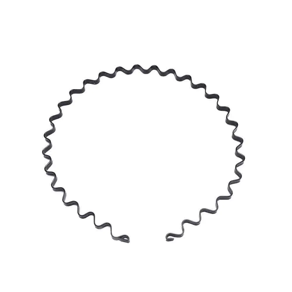 Мужские унисекс спортивные волнистые металлические зигзаги черные кольца