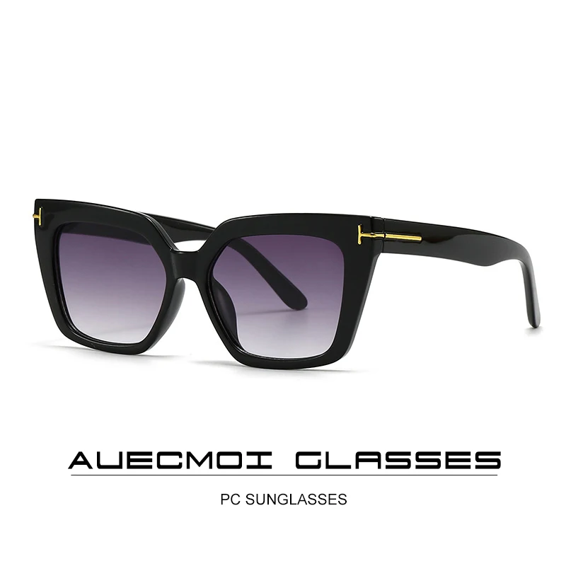 Классические нерегулярные солнцезащитные очки кошачий глаз с заклепками