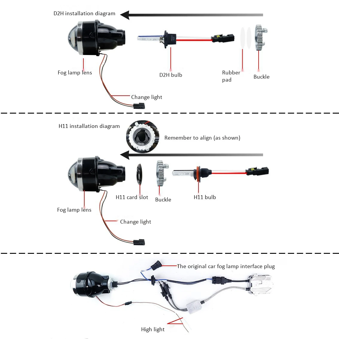 3 0 дюймовые противотуманные фары объектив проектора лм Bi- Fog Lamp для Yaris Avensis H11 black