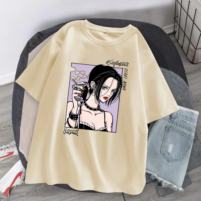 Футболка женская с японским аниме топ рисунком бабушки Осаки в стиле Харадзюку