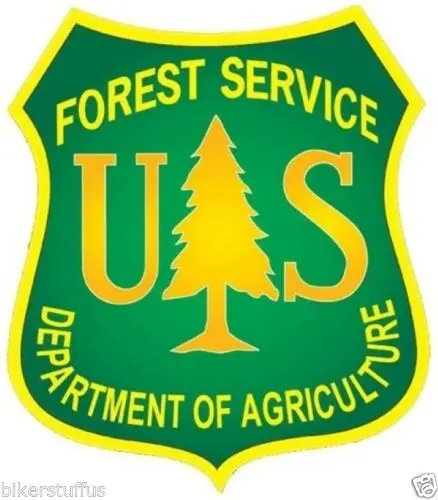 

Green and Yellow US Forest Service Shield Stickers (Set foresty Logo Hike)