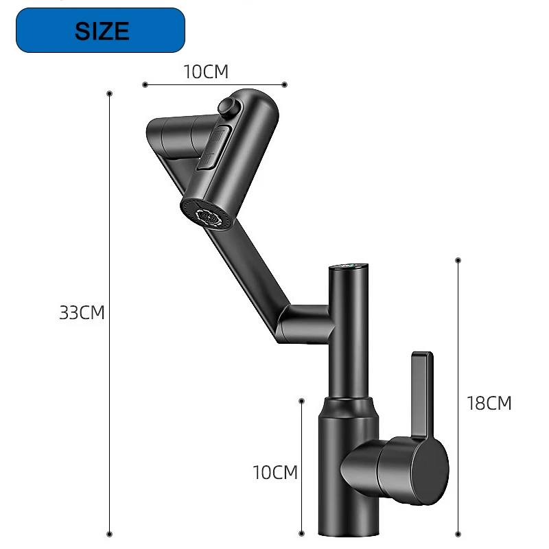 Смеситель из нержавеющей стали 304 универсальный поворотный смеситель для ванной