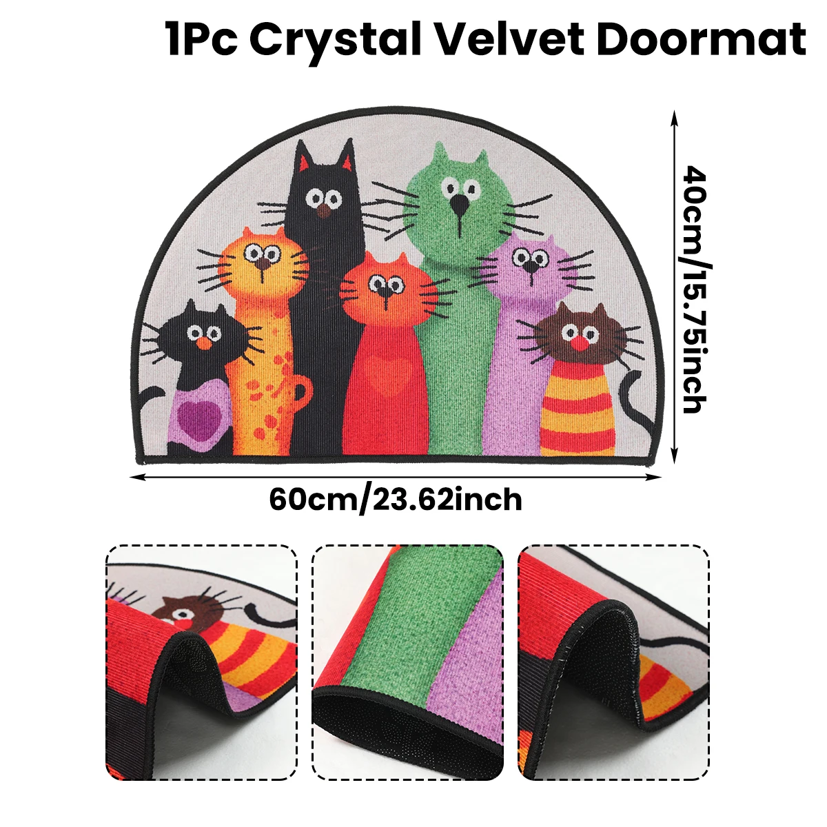 

Полиэстеровый коврик с мультяшными котами для ванной