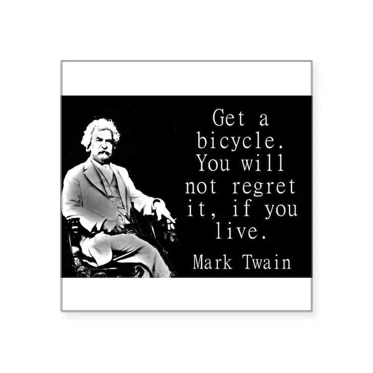 

Получите велосипедную наклейку Twain, квадратная наклейка для ноутбука, автомобиля, милое мультяшное искусство, модный общественный чемодан