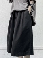 houzhou harajuku black short knee length pants summer 2022 japanese style oversize wide leg streetwear loose trousers women