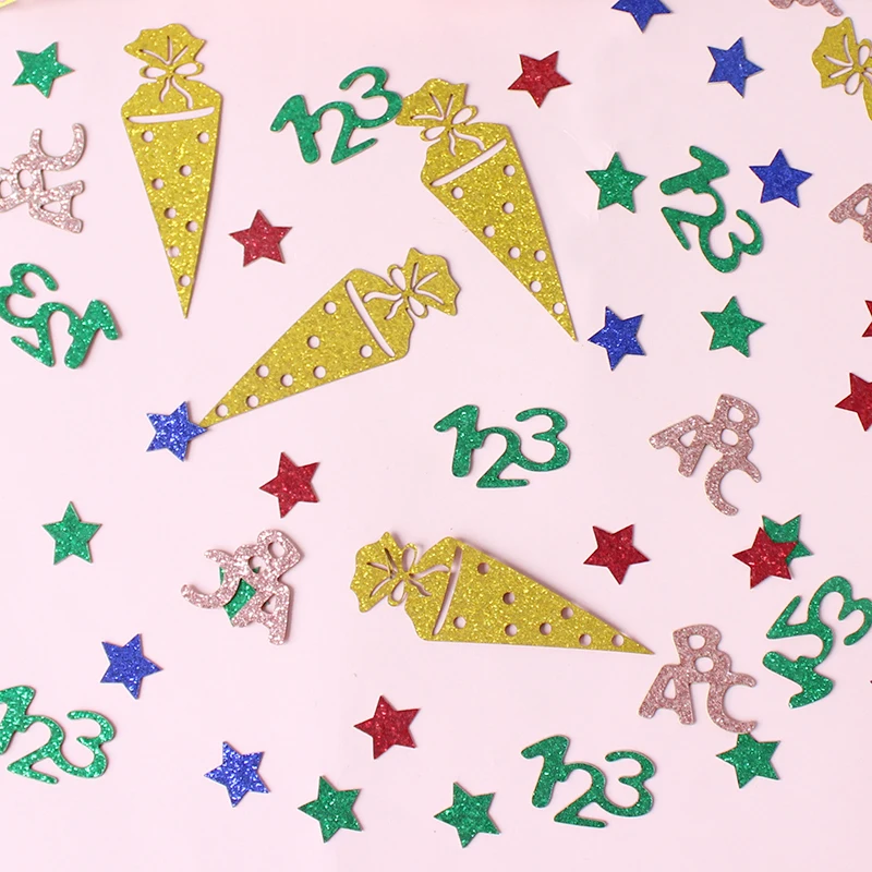 100 шт. Снова в школу конфетти фотообои для первого дня школьных вечеринок ABC 123