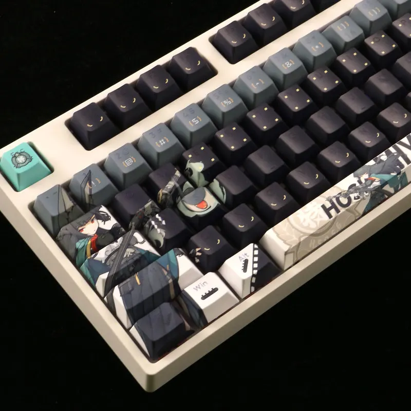 Тематическая игра Zzz, 120 колпачков, игровая тема Hoshimi Miyabi, Pbt, пятисторонняя сублимация, вишневый профиль, передняя гравировка с боковой гравировкой, колпачок (art.: 3920cd5dc26c4) - 3920cd5dc26c4