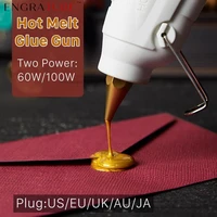60100w hot melt glue gun temperature control home diy industrial repair tool 11mm glue sticks copper nozzle usukeuauja plug