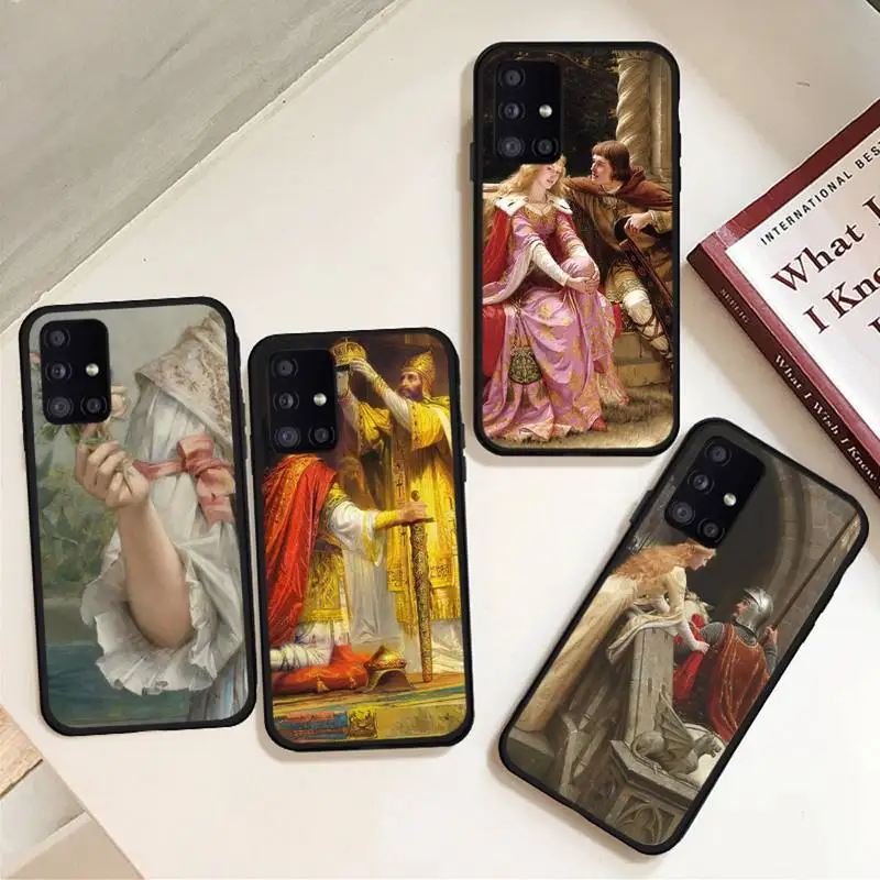 

medieval Middle Ages Oil Painting Phone Case For Samsung galaxy A S note 10 12 20 32 40 50 51 52 70 71 72 21 fe s ultra plus