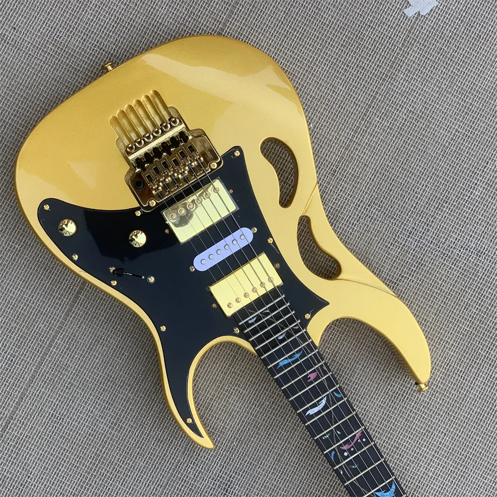 

Новинка, 7 в, искусственная кожа IBANez, корпус с золотыми аксессуарами, гитара из розового дерева, гитара