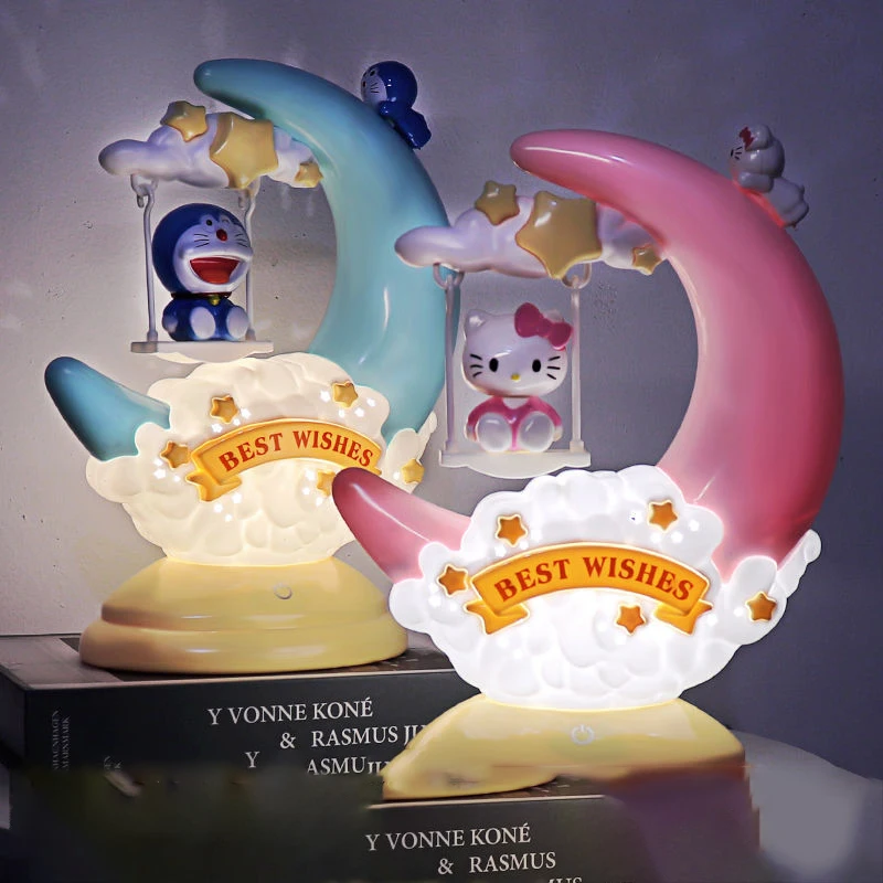 Настольная лампа Hello Kitty Sanrioed Moon милый мультяшный Ночной светильник Моя Мелодия