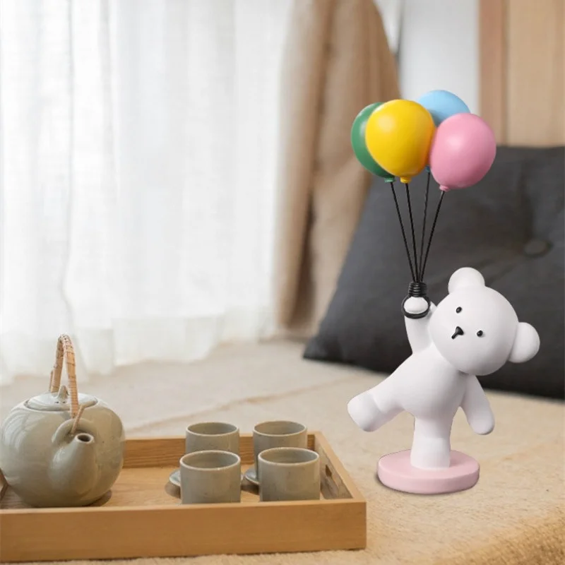 Скандинавский воздушный шар Летающий Медведь Кролик украшения из смолы статуя