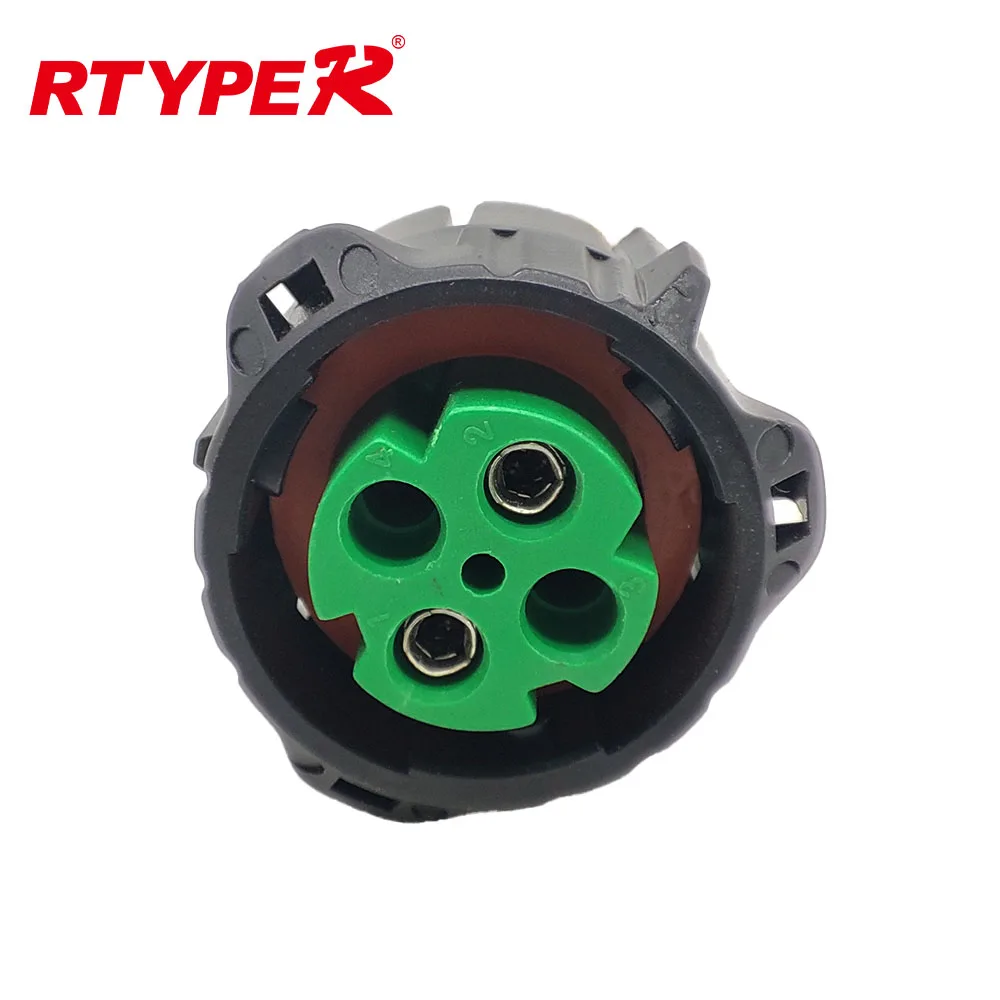 

1Set For 4 Pin ITT Type Automobile Female Connector DIN Wiring Plug Grey Green APD Cable Installation Socket 121583-0002 0090-08