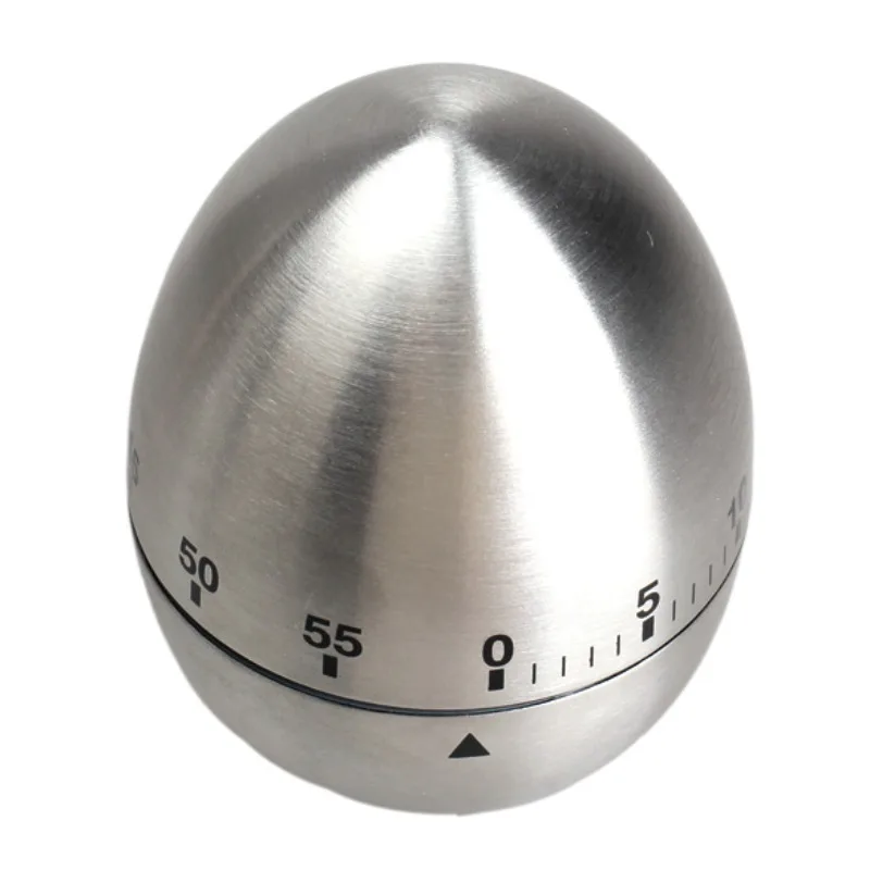 Stainless Steel Cooking Tool Mechanical Egg Kitchen Cooking Timer Alarm Clock 60 Minutes Kitchen Timer Egg for Cooking