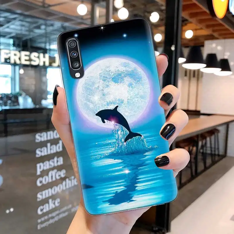 sea animal cute dolphin Case For Samsung Note 20 Ultra 10 9 8 Silicone For Galaxy A6 A7 A8 A9 Plus 2018 J8 A750 Coque Shell images - 6
