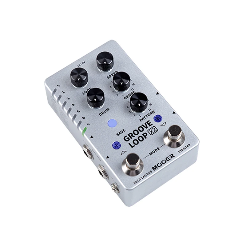 Mooer Groove Loop X2 Stereo Looper с 14 слотами барабанная педаль 121 различных барабанов