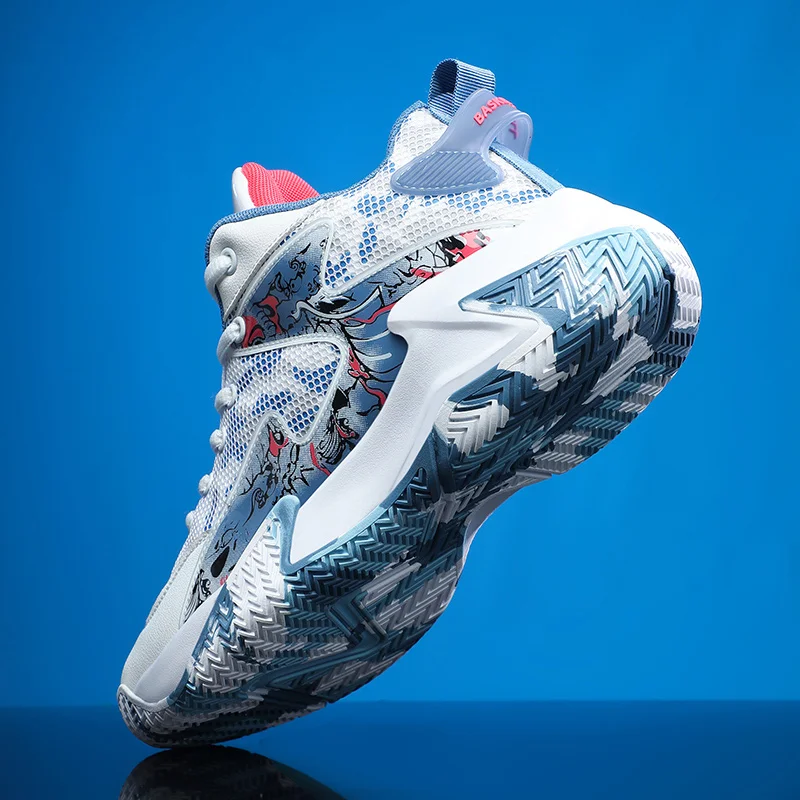 New Lightweight Men's Basketball Shoes Mesh Breathable Comfortable Sneakers Shock-absorbing Training Sneakers Men And Women 2023