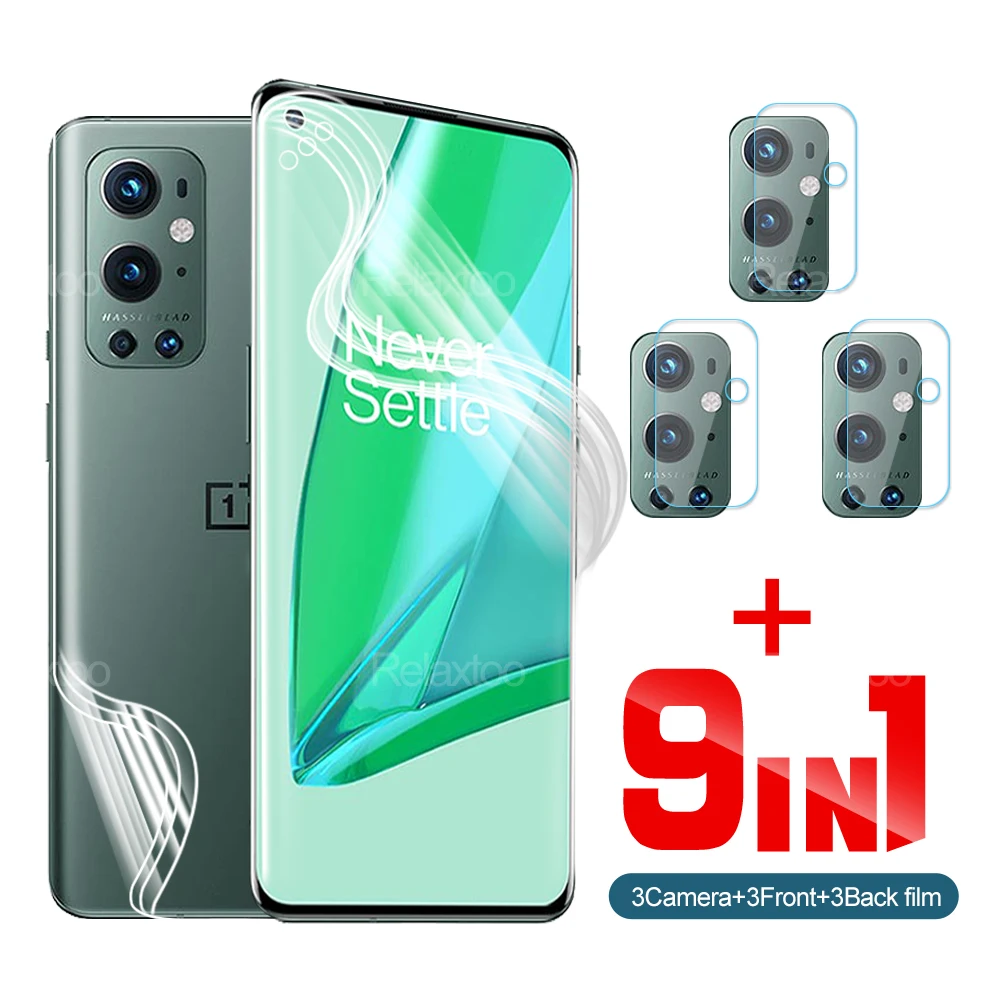

Гидрогелевая пленка 9 в 1 для Oneplus 9 Pro, передняя и задняя линзы, экран для телефона, 9R, 9, 10 Pro, 8, 8T, 8 Pro, 7, 7T, Nord CE, 5G Nord 2, Φ Nord N10, N100