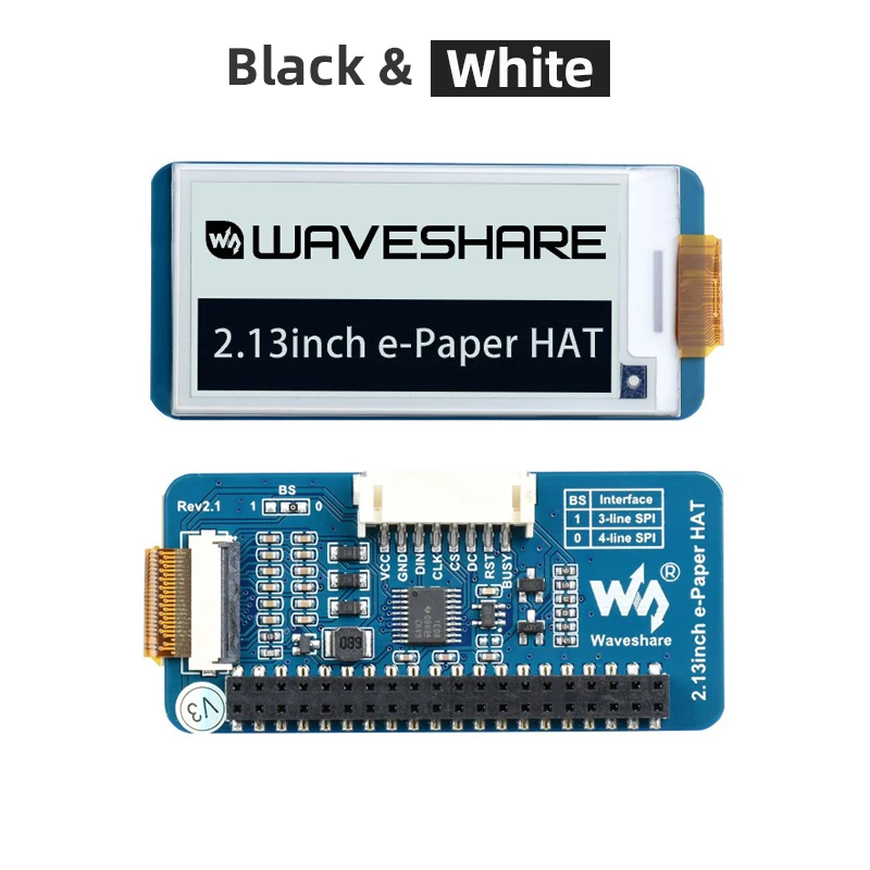 Фото Raspberry Pi 2,13 дюйма E-Ink дисплей шляпа 250x122 разрешение e-Paper экран SPI для Raspberry Pi 4B/3B +/3B/3A +/Zero для Arduino №2