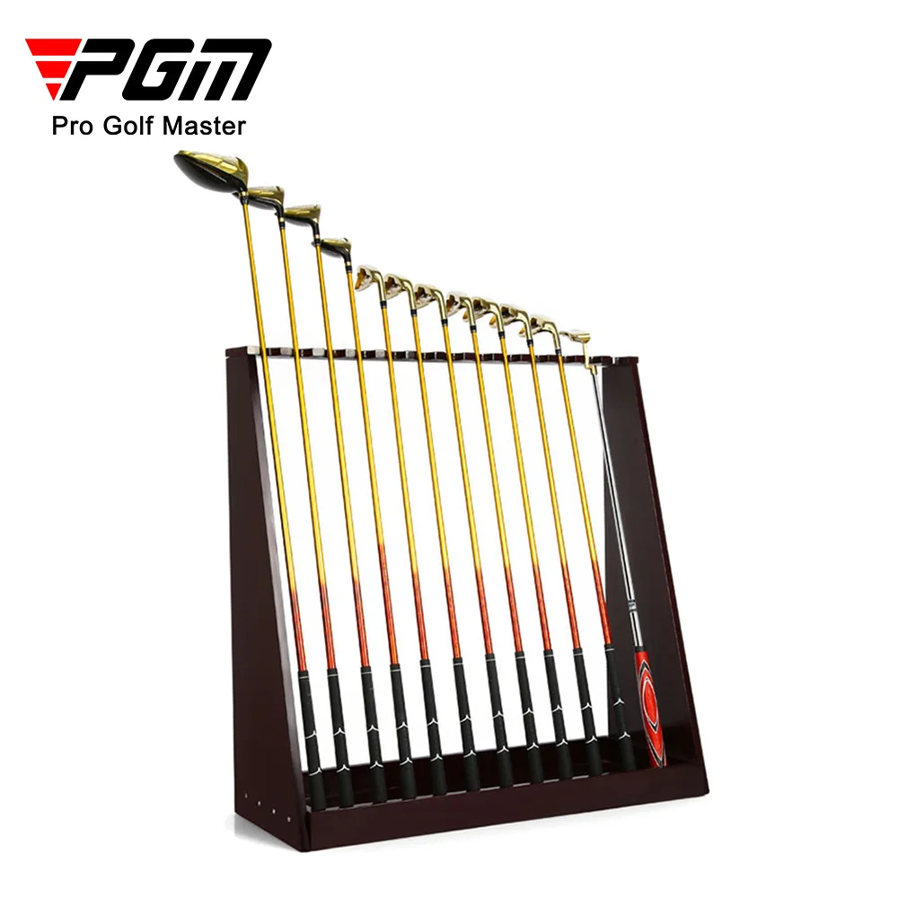 

PGM Golf Club Holder Wood Shelf Display Stand Solid Hardware Screw Fixing Easy To Insert 13 Slot Brackets ZJ009