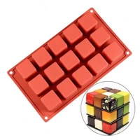 15 grids square mousse mold silicone bread cake mold diy ice cube jelly chocolate cakes baking tools kitchen accessories