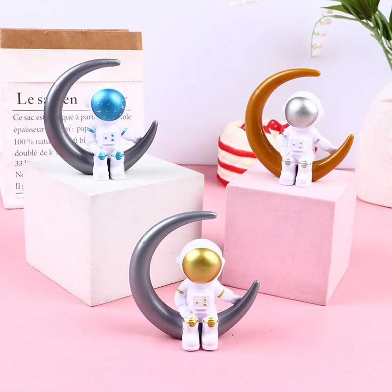 

1 шт. украшение для торта в виде космонавта на день рождения, детский пластиковый космический корабль с планетой, подключаемый ко всему торт ...