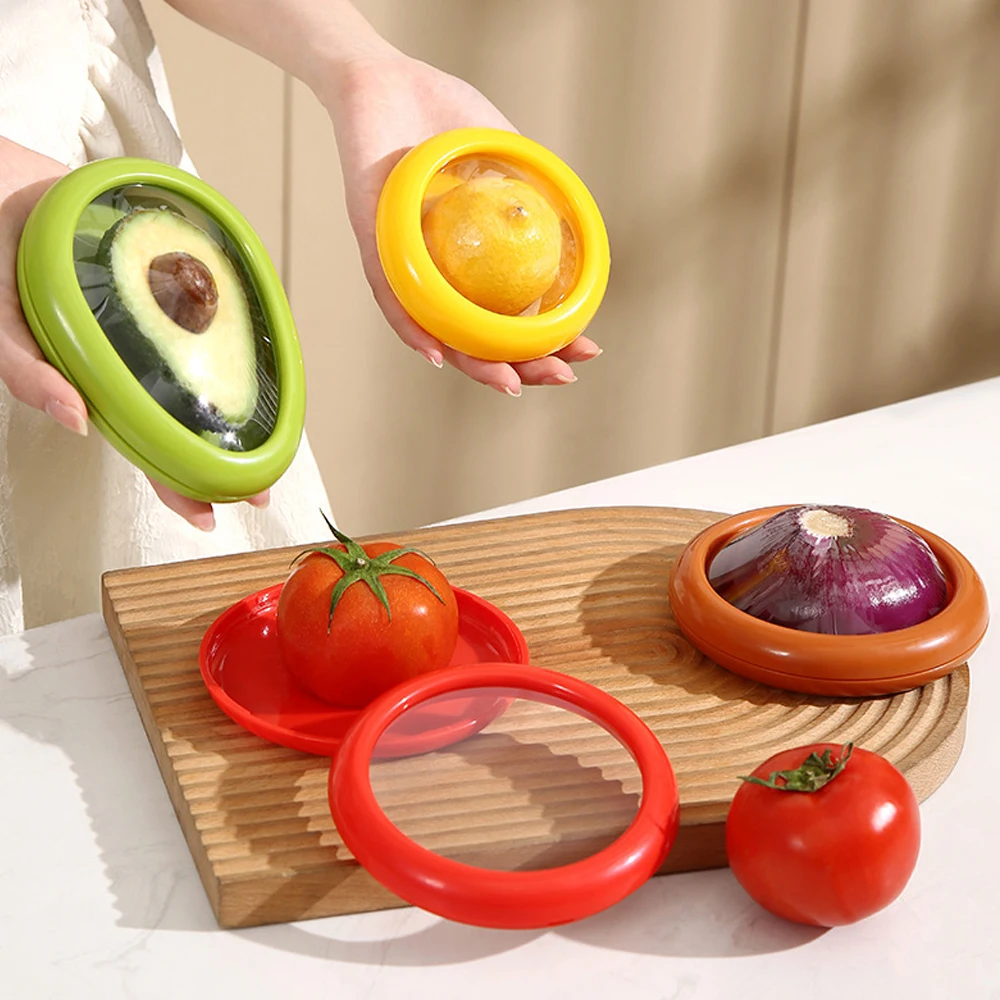 

Avocado Fresh Keeping Food Storage Box Fruit Preservation Seal Cover Kitchen Gadgets Fridge Organizers Vegetables Fruits Tools