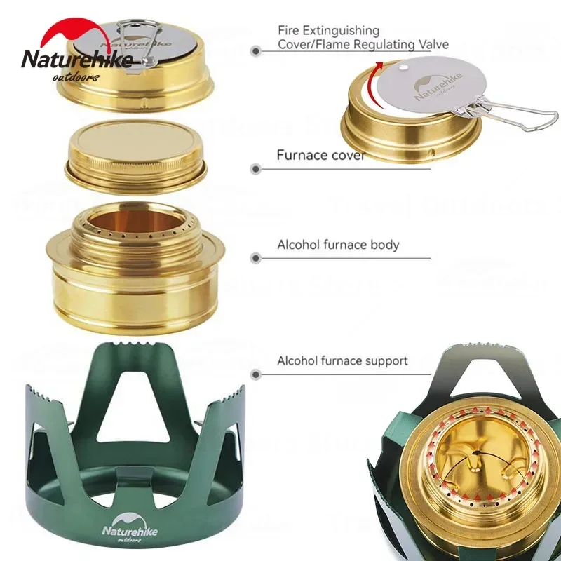 Naturehike Спиртовая плита Пальник Жидкая твердая спиртовая печь Нагреватель для