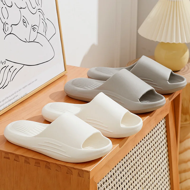 

Home Bottom Women Thick Slippers Fashion Platform Chunky Heel Room Bathroom Slides Non Slip Trend Designer Shoes Ladies Female