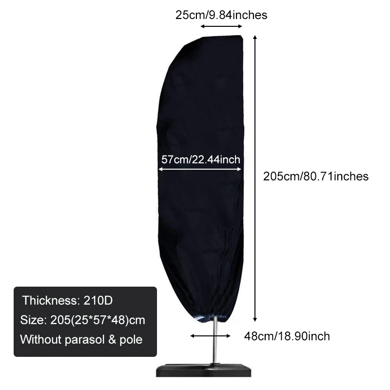 

Чехол для зонта Oxford 210D/420D черный
