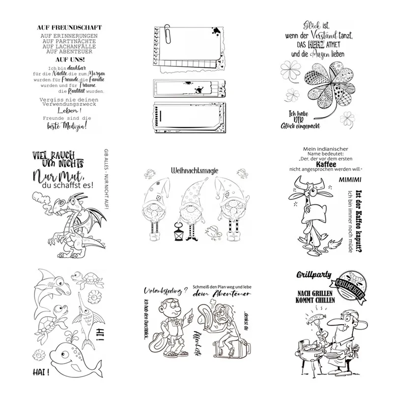 

2021 DIY New Stamps For Scrapbooking And Clear Stamps Card Making Christmas Animals Germany Stamp Account Craft Set