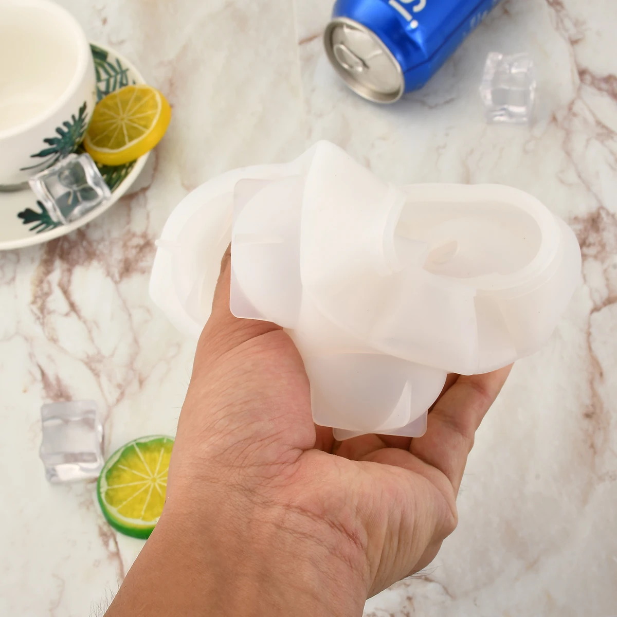 Силиконовая ледяная решетка 6 отверстий зеркальная силиконовая с шариками