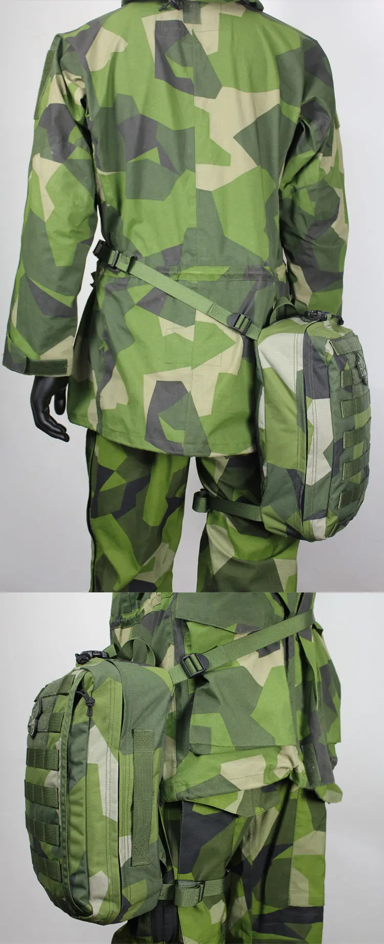 Outdoor Sports Tactics Sweden M90 Geometric Camouflage Multipurpose Light Backpack Assault Bag