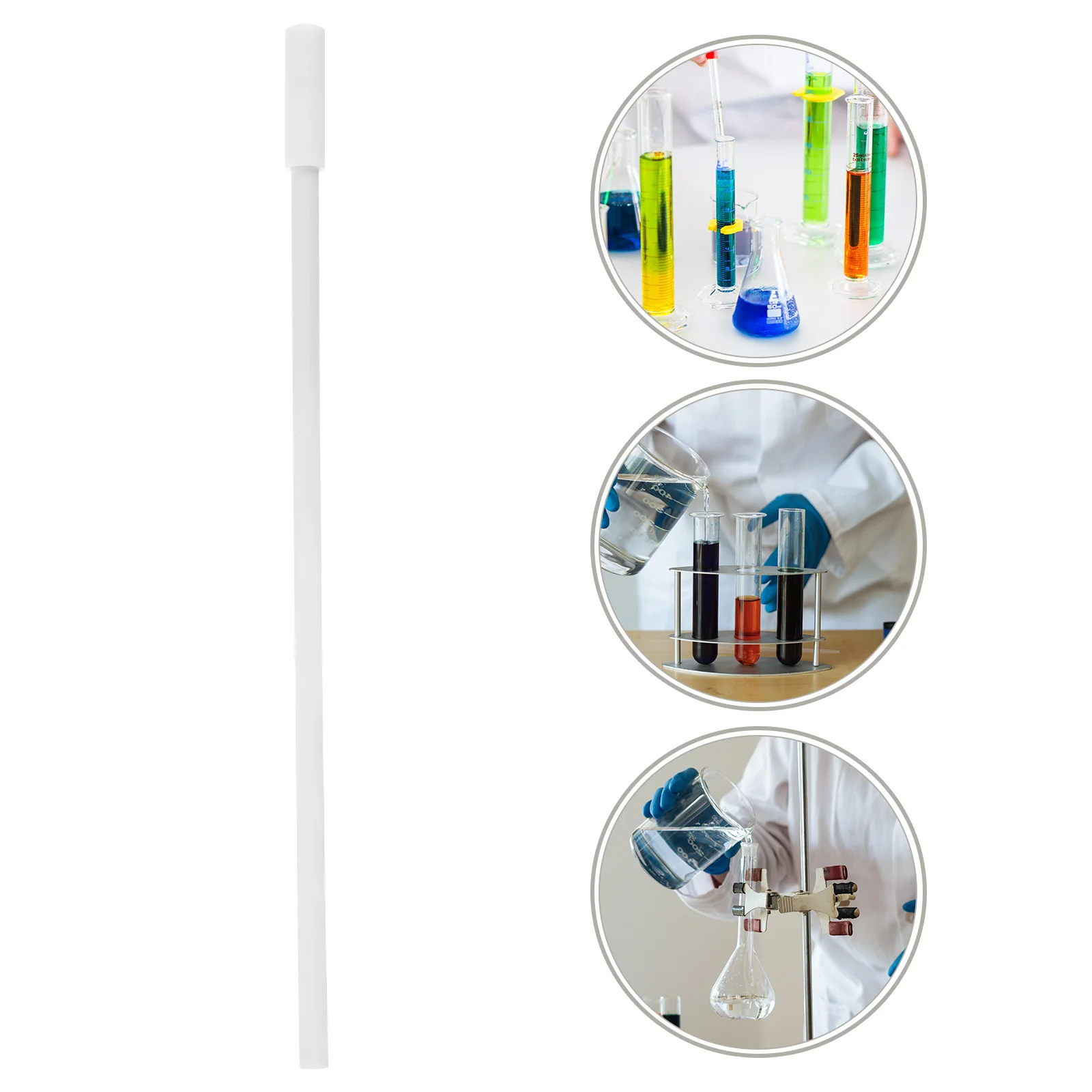 

Magnetic Stirring Rod Laboratory Stirrer Retriever Resin Mixer Awesome PTFE Bar White Magnets