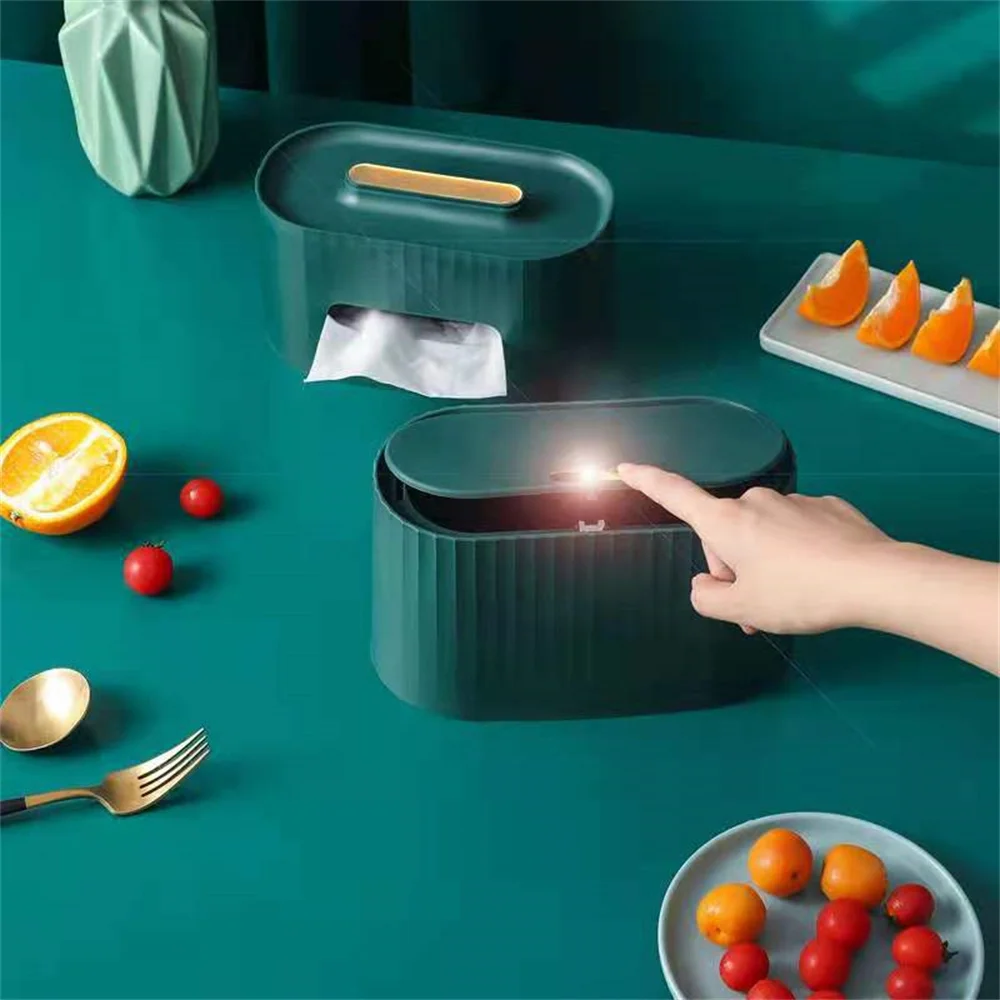 

Desktop Light Luxury Trash Press Small Trash Can Light Luxury Press Trash Can New Bedroom Trash Can Large Capacity Office Small