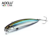 aoclu wobblers jerkbait 10 5cm 17 9g hard bait minnow crank bait popper fishing lure with magnet for long casting sea bass hooks