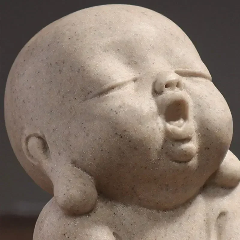 Смола Vilead из песчаника милая Спящая Женская интерьерная статуя маленького Будды