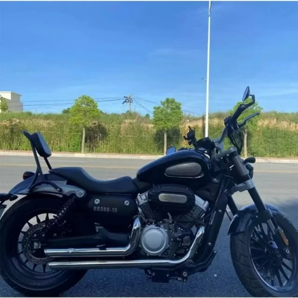 Ретро мотоциклетный глушитель правая боковая двойная трубка из нержавеющей