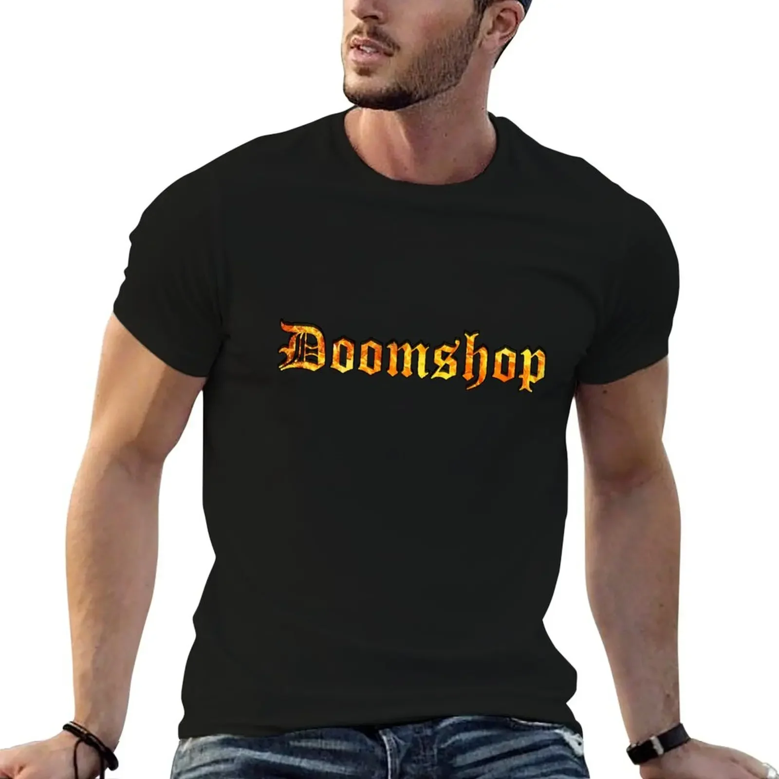 Doomshop T-Shirt vintage anime t shirts Blouse boys whites shirt men