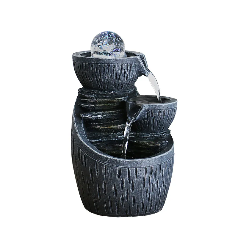 Крытый электрический настольный фонтан со светодиодной подсветкой декоративный