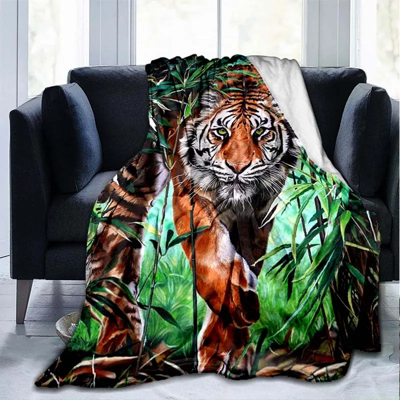 

Animal Tiger Blanket Flannel Blanket Super Soft Fleece Throw Blankets Warm Blanket for Bedroom Couch Sofa одеяло покрывало