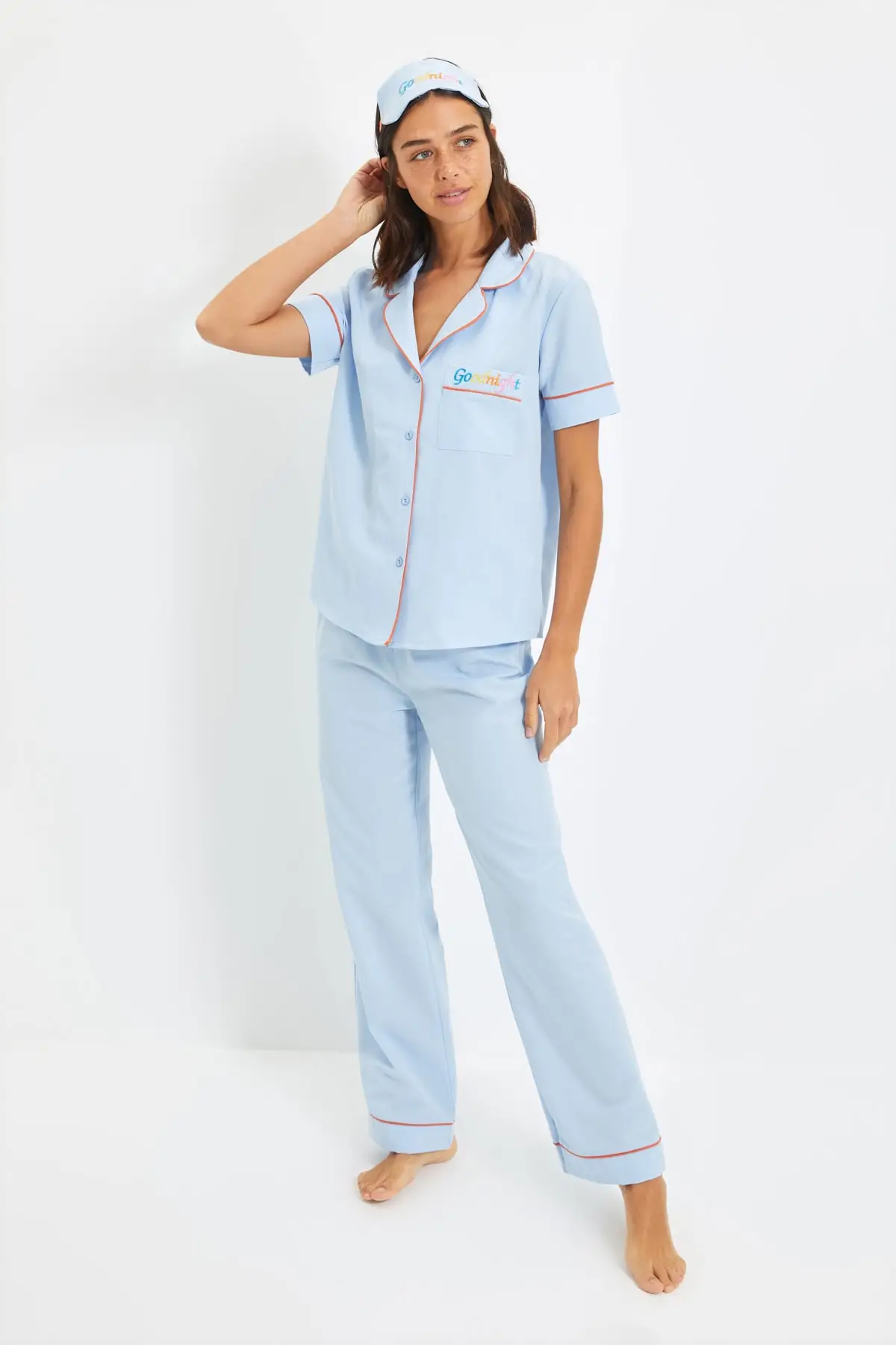 

Trendyol Sleep Bantlı Woven Pajamas set THMAW22PT0301