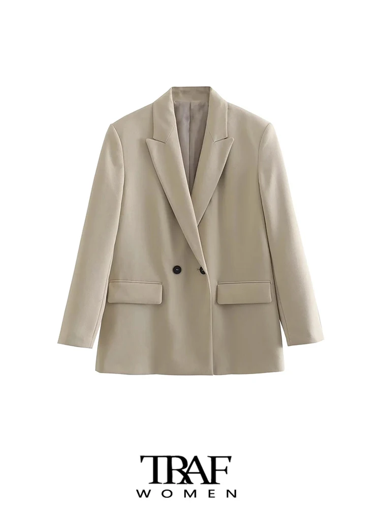 Женский двубортный блейзер с карманами