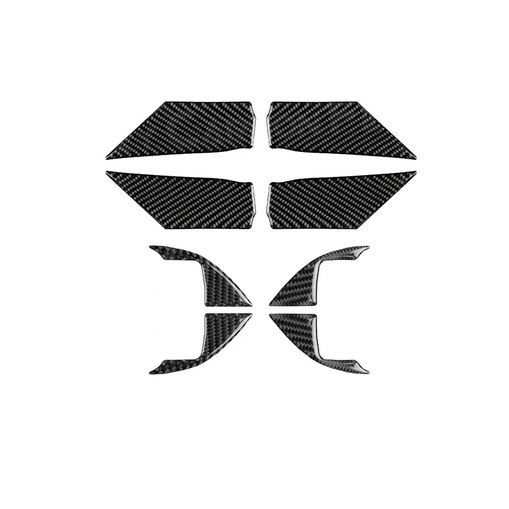 

Внутренние ручки двери автомобиля из углеродного волокна, чаша, декоративная рамка, отделка, наклейки для Toyota Camry 2018 2019, аксессуары для интер...