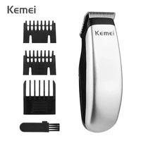 kemei portable household wireless mini hair trimming tool electric barber scissors battery models strong power hair clipper 35d