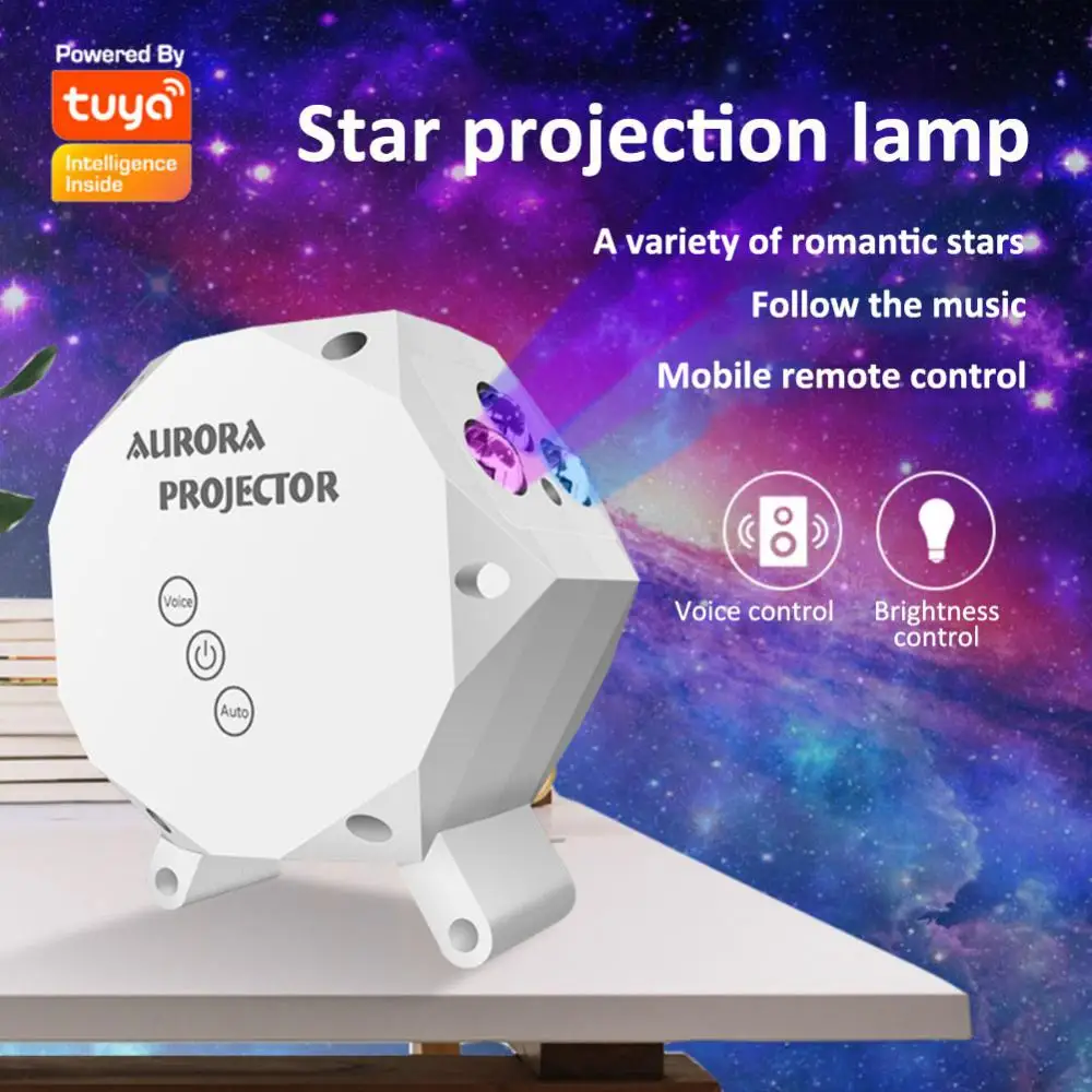 

Starry Sky Projector Colorful Led Wifi Wireless Waving Lamp Gift Projector App Projection Night Light Atmospher Laser