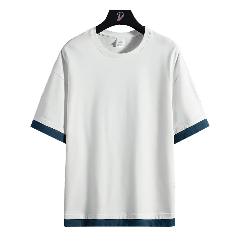 HIO HOP свободные мужские футболки Повседневные Классические 2023 летние с короткими