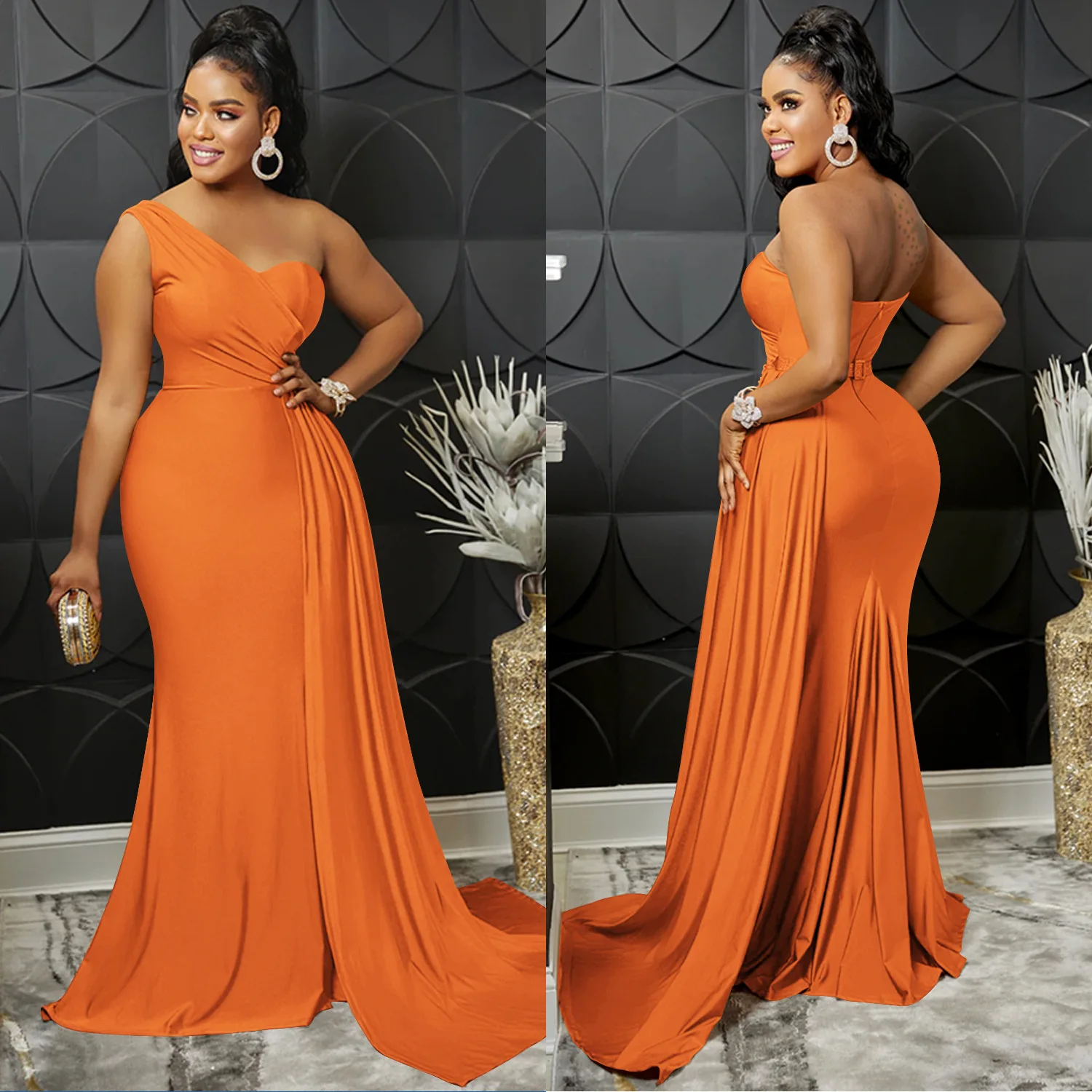 

Fashion African Dresses for Women Sexy Bodycon Maxi Dress V-Neck Sleeveless Club Celebrity Evening Runway Party Long Dresses