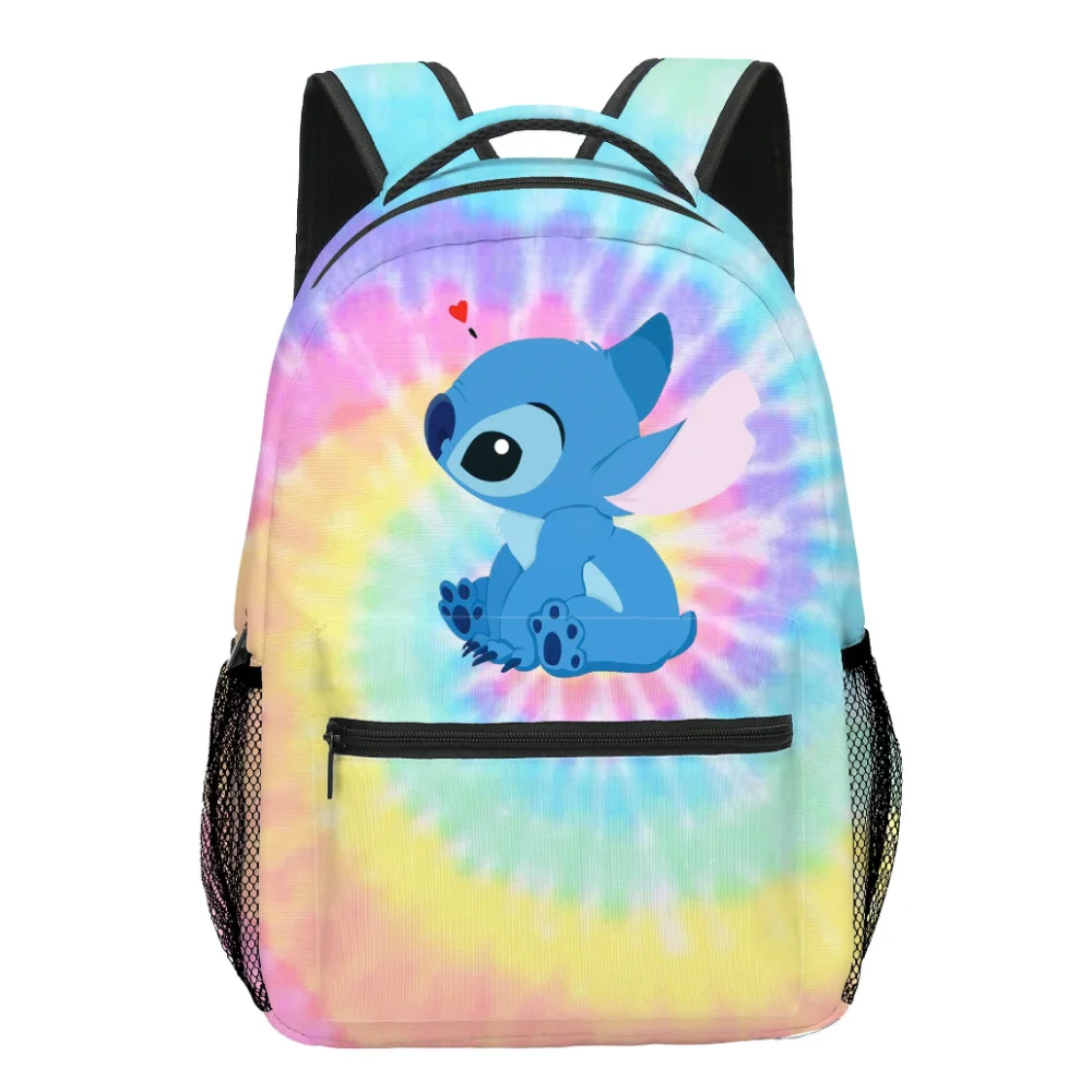 

16 Inch Anime Stitch School Bag Stitch Super Series Backpack Children's Backpack Schoolbag Boys and Girls