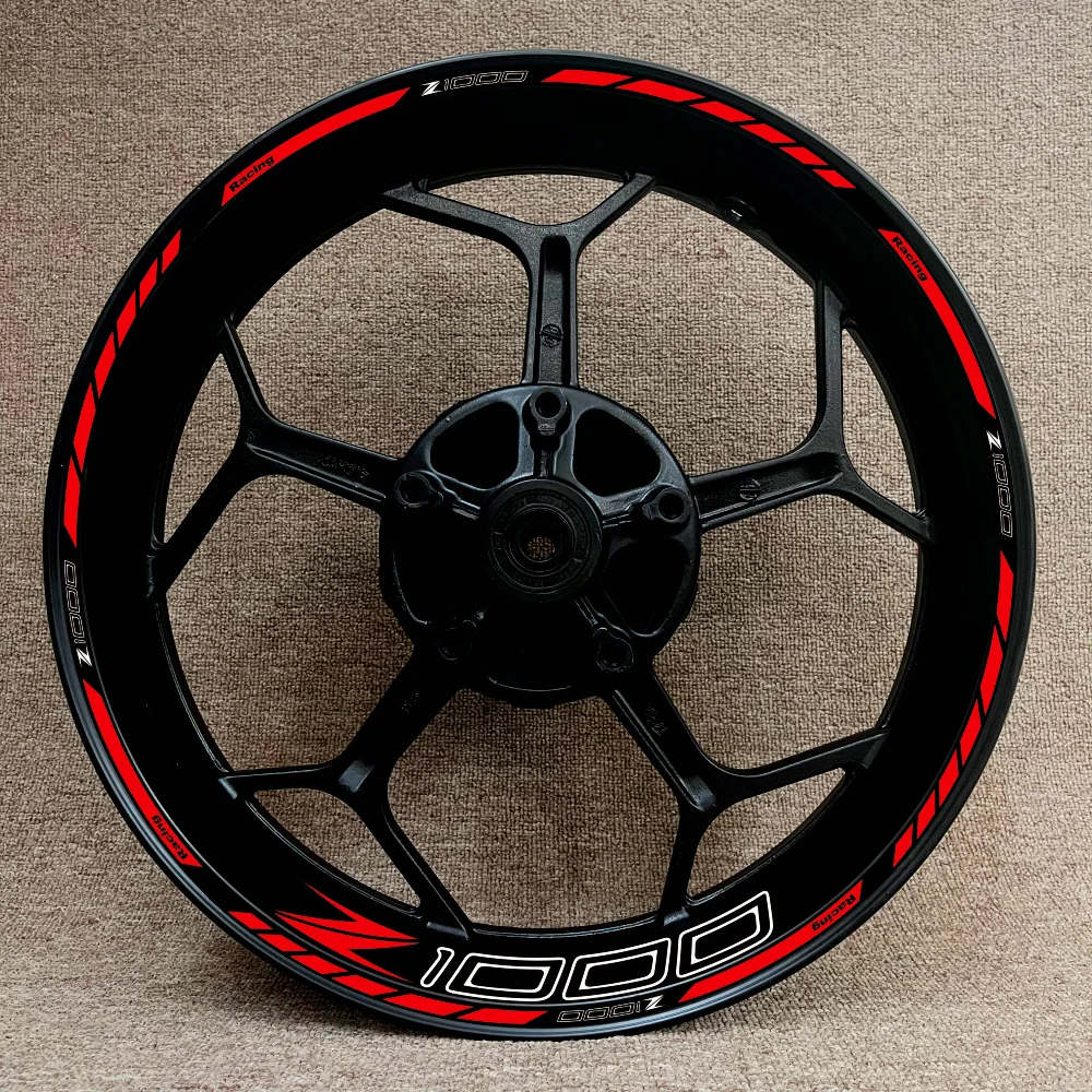

Адаптирован для мотоцикла Kawasaki Z1000 с 17-дюймовыми наклейками на ступицу колеса, модифицированными стальными колесами и персонализированным логотипом переводной картинки